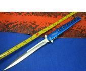 华尔特剑鱼刺折刀（半自动）蓝柄