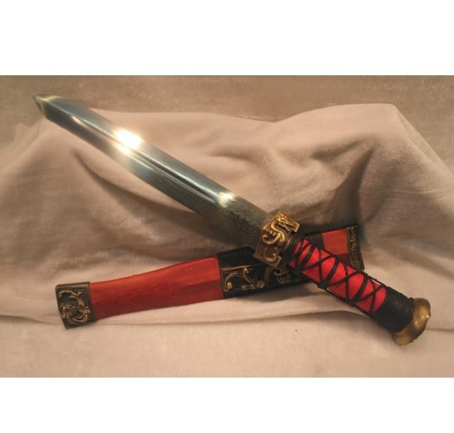 红木小汉剑（花纹钢）